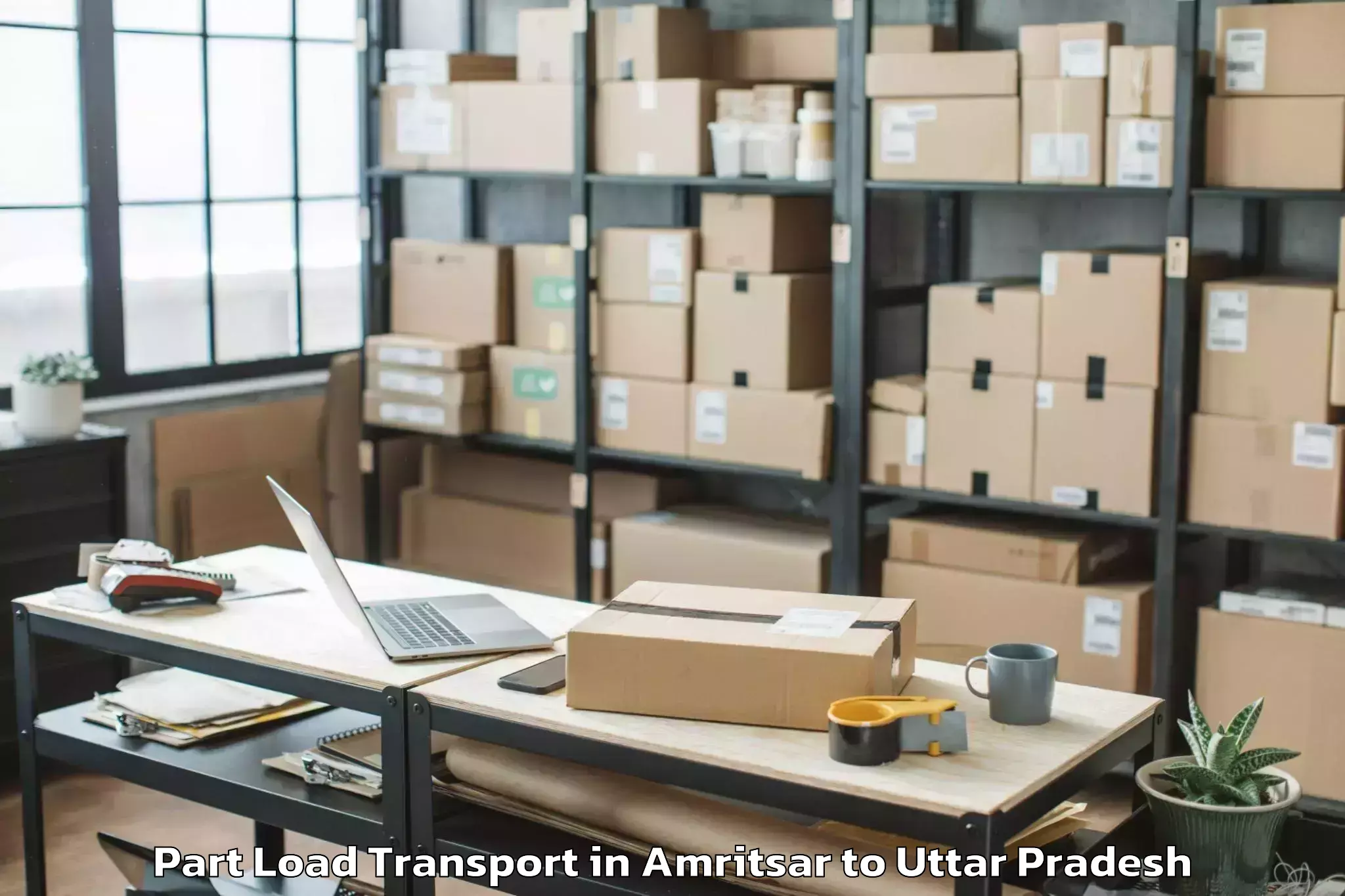 Quality Amritsar to Invertis University Bareilly Part Load Transport